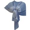 L.T.Preferita Elegante SCIARPA Seta Scialle Foulard,Donna Coprispalle Stola Cerimonia Blu Jean