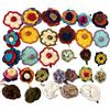 LOTTO 30 FERMAGLI CLIC CLAC PER CAPELLI FIORI ALL'UNCINETTO ACCONCIATURE CM 4-6