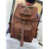 Fatto a mano Genuine Vintage Handmade Leather Drawstring Backpack Rucksack Travel Bag Women's