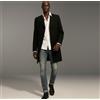 UNBRANDED man jacket 2/4 "around casual midnight" 100% wool CHALKY uk chest 40"
