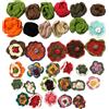 LOTTO 34 FIORI ALL'UNCINETTO BIGIOTTERIA ACCESSORI MODA ABBIGLIAMENTO CM 4-7