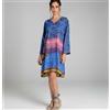 MADE IN INDIA tunic/chemisier embroidered whole MUSLIN print beads sequins U sz