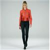 JOHN RICHMOND Stunning Jacket Retrò 80s Style Pure Genuine Red Leather Plongè 8
