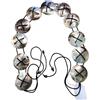 CINTURA CERCHI IN MADREPERLA CM 75 CON CORDINO CM 140 ACCESSORI ABBIGLIAMENTO