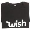 Wish PRL) WISH MAGLIA T-SHIRT SIZE L MAGLIETTA GIROCOLLO UNISEX BLACK RARE RARA RAR