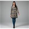 /SHe(a)r/ made in Itay /SHE(a)r/ Made in Italy Woman Above Dress/Coat Retro' Style no Neck Jacquard szL