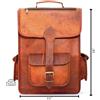 Unbranded/Generic Zaino In Pelle Vintage Da Uomo Messenger Rucksack Per Escursionismo