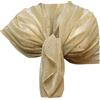 L.T.Preferita Elegante SCIARPA Plissettata Foulard Sciale Donna Coprispalle Cerimonia Oro Pois