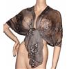 LaTuaPreferita SCIARPA FOULARD coprispalle Pashmina Stola Scarf da donna Elegante Ricamata grig