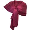 L.T.Preferita Elegante SCIARPA Seta Scialle Foulard,Donna Coprispalle Stola Cerimonia Fucsia