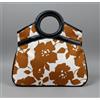 VICTORIA'S SECRET "Funny Retro" Hand Bag Monochrome Orang Canvas Leatherette NEW