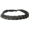 BOBIYA 3 fili sintetici treccine fascia classic chunky largo intrecciato trecce elastico stretch hairpiece per la ragazza delle donne accessorio di bellezza, fascia intrecciata (marrone scuro)