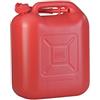 Tanica carburante 5 litri, PVC rosso,omologazione ONU 