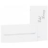 Rössler Papier 2032705002 - Busta in lino nobile DIN lungo, con fodera in seta, 20 pezzi, bianco