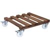 Wagner Carrello per Piante PALETTI Big 45 x 45 x 13cm I Carrello per Fiori per Interni ed Esterni I in Legno massello FSC® con Ruote I 2 Ruote con Freno I Portata 250kg I Fatto in UE-20087001