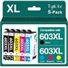 Topkolor 603XL Cartucce Compatibili per Epson 603 XL Multipack per Expression Home XP-2100 XP-2105 XP-3100 XP-4100 Workforce WF-2810 WF-2830 WF-2850 (2 Nero, 1 Ciano, 1 Magenta, 1 Giallo)