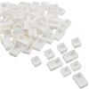 PH PandaHall Pentole per Pittura ad Acquerello 100 Pezzi (pentole Complete 50 Pezzi, metà pentole 50 Pezzi) Vaschette vuote in plastica Bianca per Oli o acquerelli Fai-da-Te Tavolozza Pittura Arte