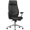 AMSTYLE sedia da ufficio OXFORD 1 in vera pelle nera sedia scrivania X-XL 120kg meccanismo sincrono Poltrona direzionale poggiatesta alto