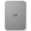 LaCie Mobile Drive, 5TB, Unità disco portatile esterna - Argento lunare, USB-C 3.2, per PC e Mac, riciclata post consumo, con piano Tutte le applicazioni di Adobe e servizi Rescue (STLP5000400)