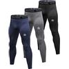 MEETWEE Leggings Uomo, Compressione Calzamaglia Baselayer Pantaloni Sportivo Tights for Gym Jogging Running