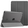 MoKo Custodia per iPad di 9a generazione 2021/8a generazione 2020/7a generazione 2019, iPad 10.2 - Custodia sottile con supporto e protezione posteriore satinata traslucida, grigio siderale