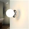 Licht-Erlebnisse Lampada da parete per interni in vetro metallo cromato IP44 bagno A: 10 cm G9 max 40 watt sfera antiabbagliante specchio moderno lampada da parete bagno BRAZOS