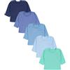 TupTam Camicia per Bambino a Maniche Lunghe 5 Pezzi, Blu Scuro Jeans Blu Verde Menta, 92