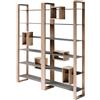 TavoloBello Libreria Air con struttura in legno e ripiani in metallo verniciato da L.90 cm e H.120 cm - VOUCHER EXTRA 19% NEL CARRELLO