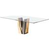 TavoloBello Tavolo fisso Kairos con struttura mista e piano in cristallo da 160x90 cm - VOUCHER EXTRA 19% NEL CARRELLO