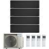 DAIKIN Condizionatore Daikin Stylish Black Quadri Split 9000+9000+9000+9000 BTU Inverter R32 4MXM68 A+++ WiFi