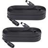Security-01 Confezione da 2 cavi di prolunga per alimentazione CC, da 10 m, 5,5 mm x 2,1 mm, DC 5 V, 6 V, 9 V, 12 V, 24 V, per telecamere di sicurezza, DVR, router, striscia LED, colore: nero