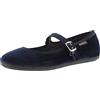 victoria Ballerine Oda Velluto & Bordo Abbinato & Fibbia 104913 per Donna Marino 37