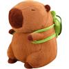 IXYHKB Capybara Peluche Bambole, 23cm Simulazione Animale con Zaino Tartaruga, Animali Selvatici per la Decorazione Della Casa e Bambini