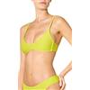 Goldenpoint Bikini Donna Costume Brassière Spalline Sottili a Costine Tinta Unita, Colore Verde, Taglia 3