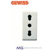 Gewiss GW20203 Presa Bivalente 250Vac 16AX 2P+T - 1 Modulo - System White