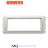 Gewiss GW22506 placca 6 Posti Top System Bianco Nuvola -SYSTEM