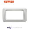 Gewiss GW22504 placca 4 Posti Top System Bianco Nuvola -SYSTEM