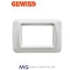 Gewiss GW22503 placca 3 Posti Top System Bianco Nuvola -SYSTEM