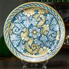 CERAMICHE CALTAGIRONE Piatto Ceramica Siciliana Ornato Blu 44 cm