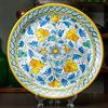 CERAMICHE CALTAGIRONE Piatto Ceramica Siciliana Floreale Blu 44 cm