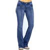GIIWAKI Jeans da donna a campana a vita media jeans svasati elasticizzati bootcut jeans classici elasticizzati gamba larga piedi larghi pantaloni in denim lunghi, 02-blue Jeans Donna, M