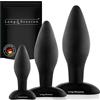 Paloqueth Long.Session Analplug Set from Skin-Friendly Silicone Black 3 pack