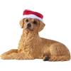 Sandicast Golden Retriever con cappello di Babbo Natale ornamento di Natale