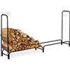 BAKAJI Portalegna Supporto Metallo Porta Legna Interno Legnaia Camino Stufa 240x120x35