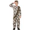 COSTUME CARNEVALE MILITARE VESTITO BAMBINO SOLDATO VERDE TAGLIA 7-9 ANNI  ATOSA