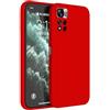 Topme Cover per Redmi Note 11 Pro+ 5G / Redmi Note11 ProPlus (6.67 Inches) Custodia Case, Protezione Della Pelle Della Custodia in Silicone Tpu - Rosso Cina