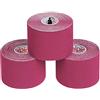 ALPIDEX Nastro Kinesiologico Tanti Colori 1/3/ 6/12 Rotoli 5 m x 5,0 cm E-Book Esempi Applicazione Tape Kinesiologico Muscolare Cerotto, Colore:rosa fucsia, Quantità:3 rotolo