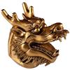 lachineuse - Statuetta di drago cinese - Statuetta drago - 13,5 x 15 x 11 cm - Simbolo di energia, forza e longevità - Decorazione asiatica cinese - per ufficio, casa - colori dorati