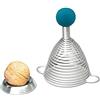 TAKE 2 Germany Take2 Naomi Silicone Palla Schiaccianoci, Acciaio Inossidabile, 7.5 x 7.5 x 12.5 cm, Acciaio Inox, Petrol,Silber, 7.5 x 7.5 x 12.5 cm
