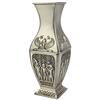 lachineuse - Vaso Egiziano 18 cm - Acciaio Colore Argento - Oggetto Decorativo Antico Egitto - Anubis, Horus, Isis Ailata, Sfinge - Idea Regalo Souvenir Egitto